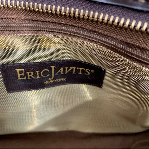 Vintage Eric Javits New York Woven Jute Shoulder Bag with Leather Trim - Picture 5 of 9